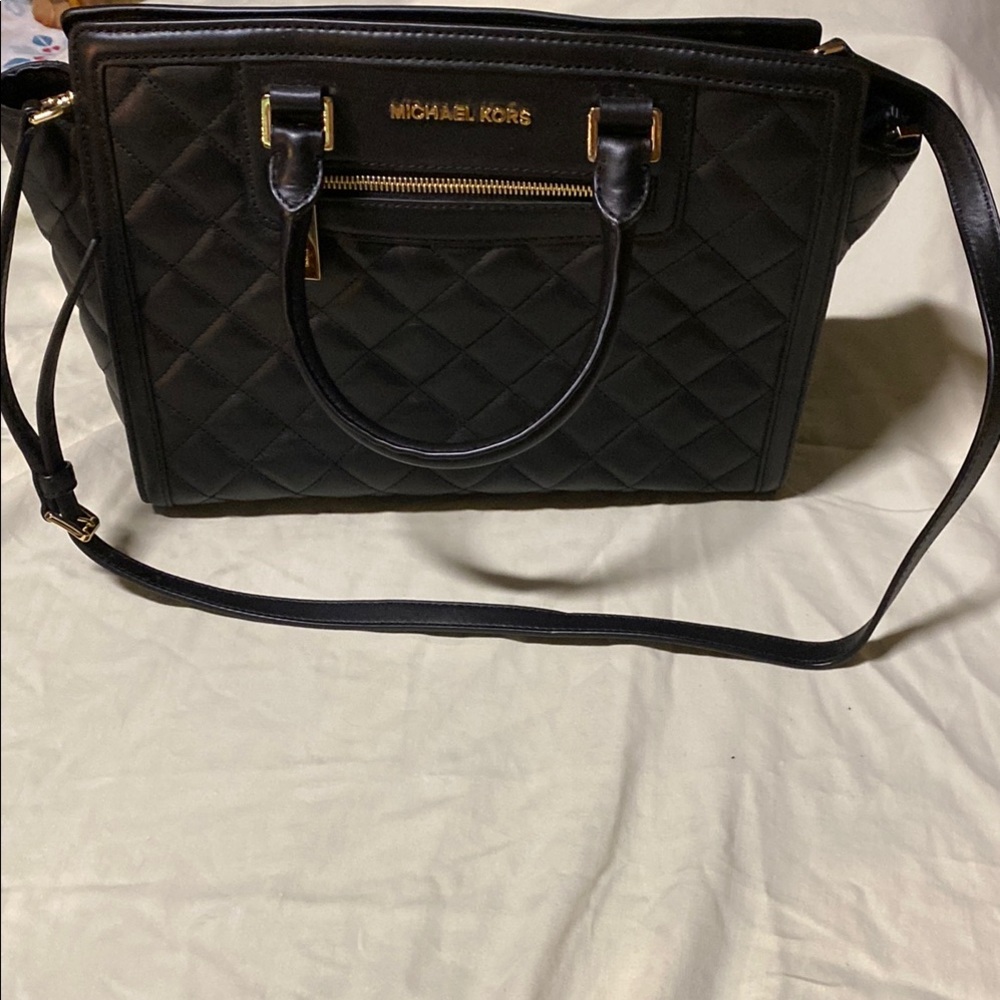 Michael Kors Black Quilted Satchel - Picture 3 of 10